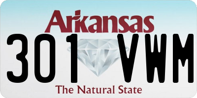 AR license plate 301VWM