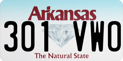 AR license plate 301VWO