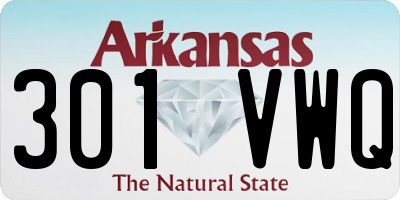 AR license plate 301VWQ