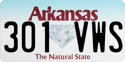 AR license plate 301VWS