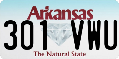 AR license plate 301VWU