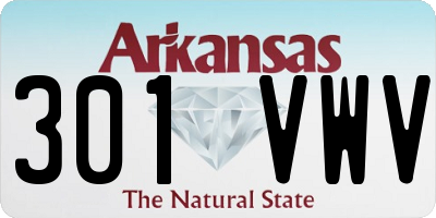 AR license plate 301VWV