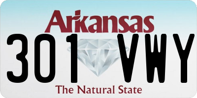 AR license plate 301VWY