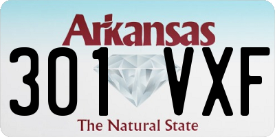 AR license plate 301VXF