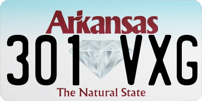 AR license plate 301VXG