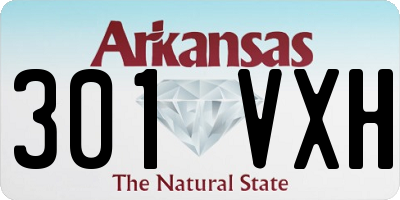 AR license plate 301VXH