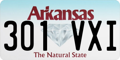 AR license plate 301VXI