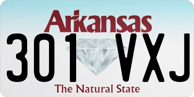 AR license plate 301VXJ