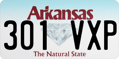 AR license plate 301VXP