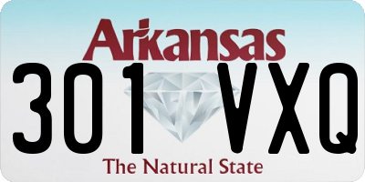 AR license plate 301VXQ