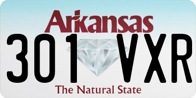 AR license plate 301VXR
