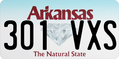 AR license plate 301VXS