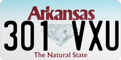 AR license plate 301VXU