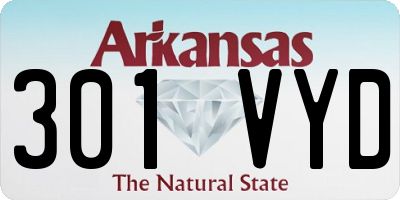 AR license plate 301VYD