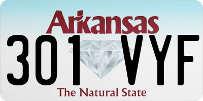 AR license plate 301VYF