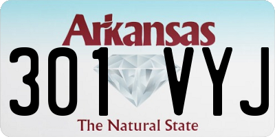 AR license plate 301VYJ