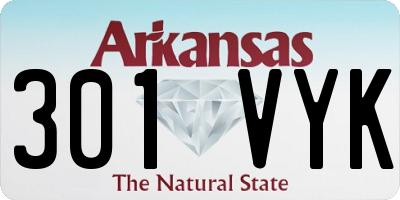 AR license plate 301VYK