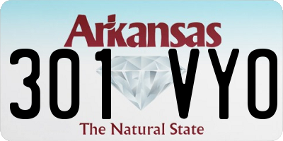 AR license plate 301VYO