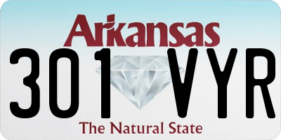 AR license plate 301VYR