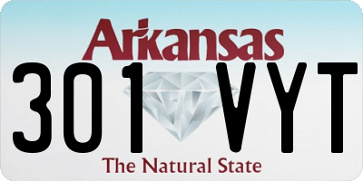 AR license plate 301VYT
