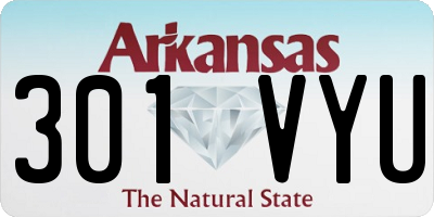AR license plate 301VYU