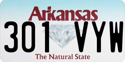 AR license plate 301VYW