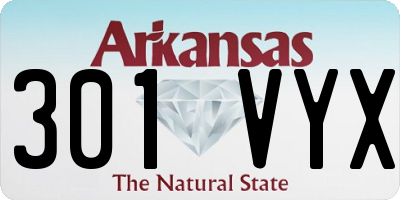 AR license plate 301VYX