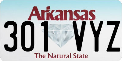 AR license plate 301VYZ
