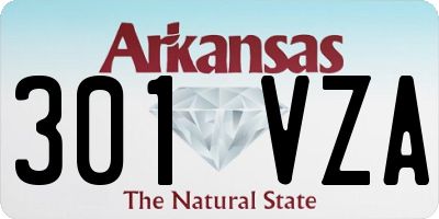 AR license plate 301VZA
