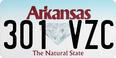 AR license plate 301VZC