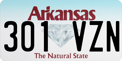AR license plate 301VZN