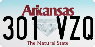 AR license plate 301VZQ