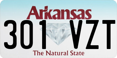 AR license plate 301VZT