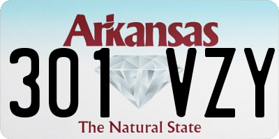 AR license plate 301VZY