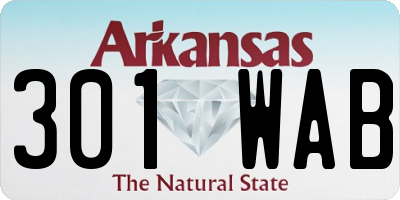 AR license plate 301WAB