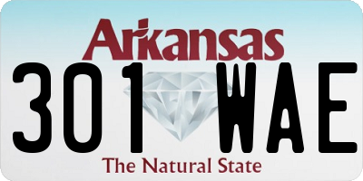 AR license plate 301WAE