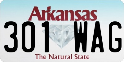 AR license plate 301WAG