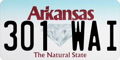 AR license plate 301WAI