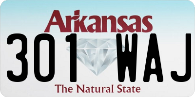 AR license plate 301WAJ