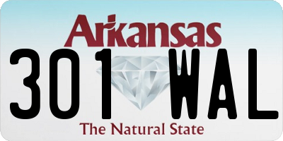 AR license plate 301WAL
