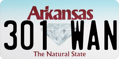 AR license plate 301WAN