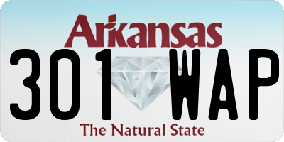 AR license plate 301WAP