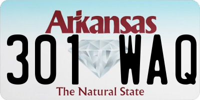 AR license plate 301WAQ