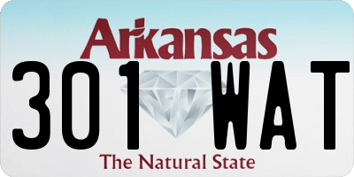 AR license plate 301WAT