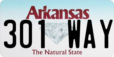 AR license plate 301WAY