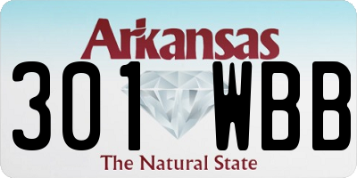 AR license plate 301WBB