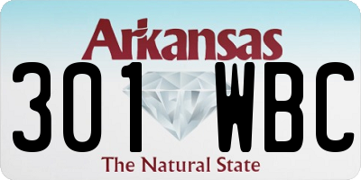 AR license plate 301WBC