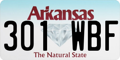 AR license plate 301WBF