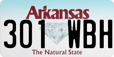 AR license plate 301WBH