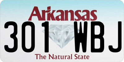 AR license plate 301WBJ